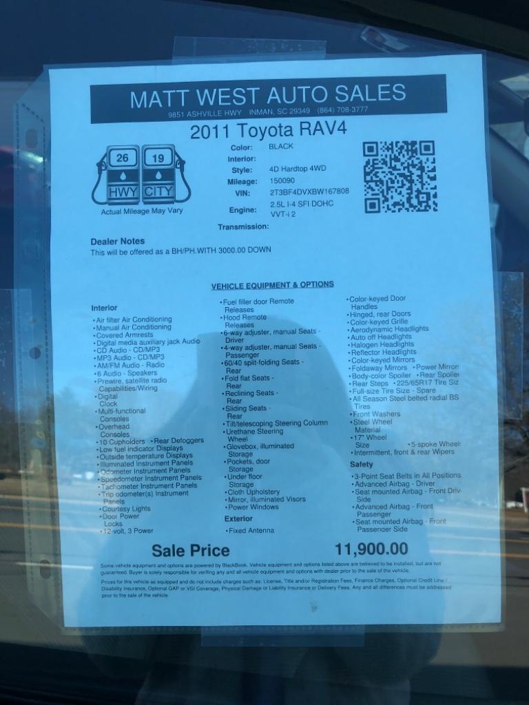 2011 Toyota RAV4 Base